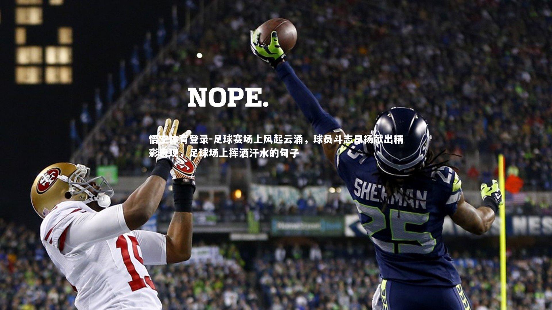 足球赛场上风起云涌,球员斗志昂扬献出精彩表现,足球场上挥洒汗水的句子